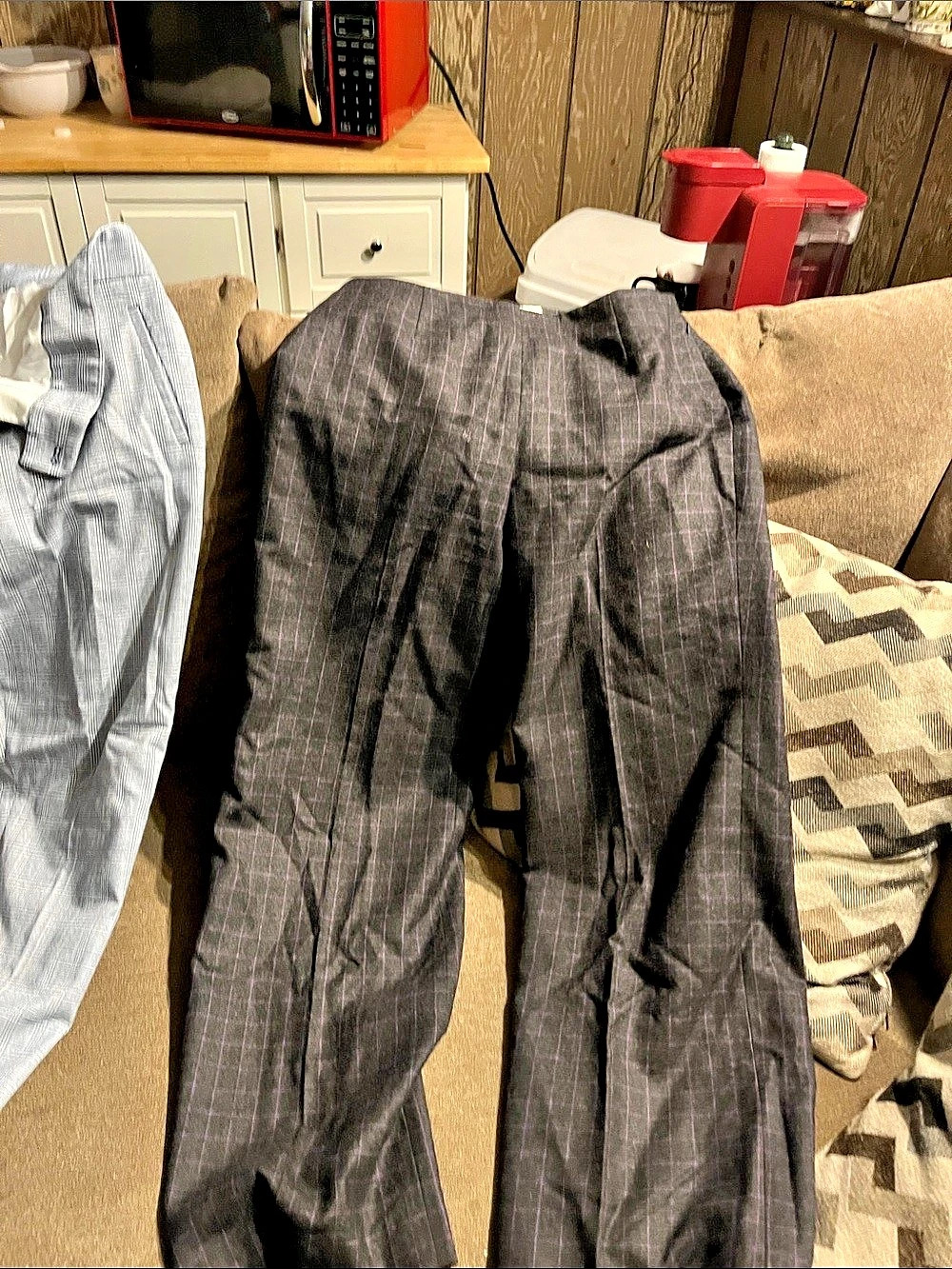 Talbots Plaid Trousers in Black & Purple Size 12